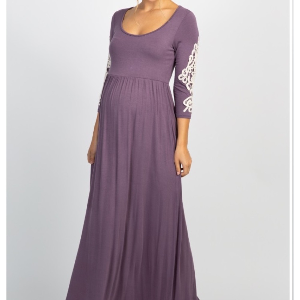 Mauve maternity maxi